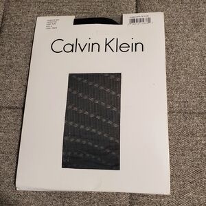 Calvin Klein | Lace Tights (Pantyhose) "Diagonal Geometric" Control Top Black A